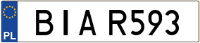 Truck License Plate